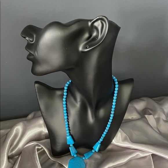 Natural Malachite Necklace: Stainless Steel clasp - Picture 3 of 10